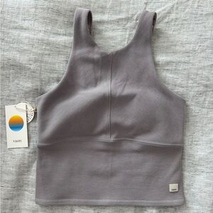 Vuori Purple Gray Ribbed Tank Top. Womens. Small.